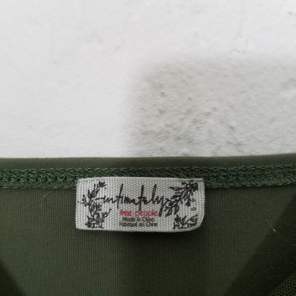 Free People Intimately Olive Green Top Size S - Picture 2 of 4